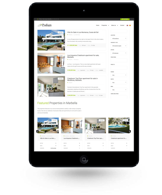 Real Estate Website designs real estate websites with wordpress in marbella the wordpress specialists for real estate